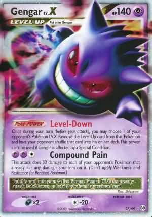 all lv x pokemon cards|gengar lv x 97 price.